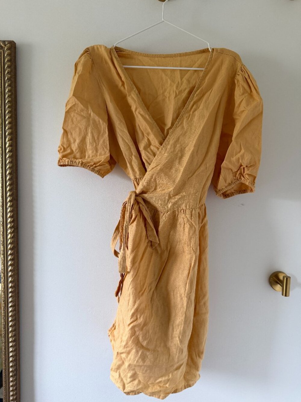 Linen wrap dress